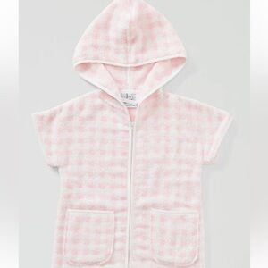 Weezie Pink Gingham Hooded Towel Cover-Up